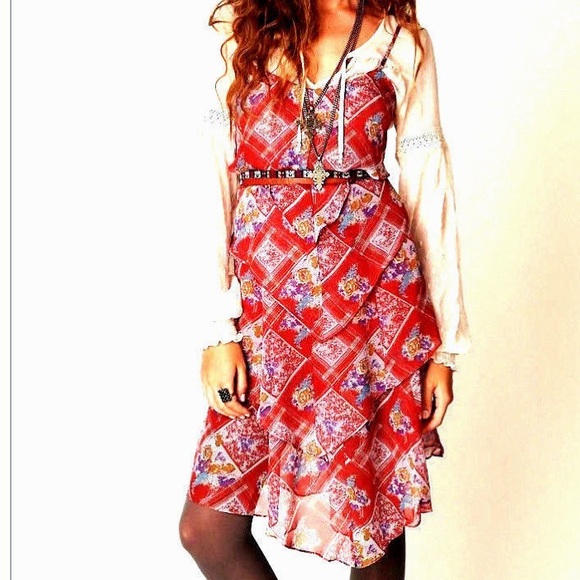 Free People NWOT Ruffled Dress - Picture 1 of 6